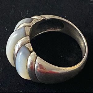 Vintage Inlay Mother of Pearl Dome Ring Size 7